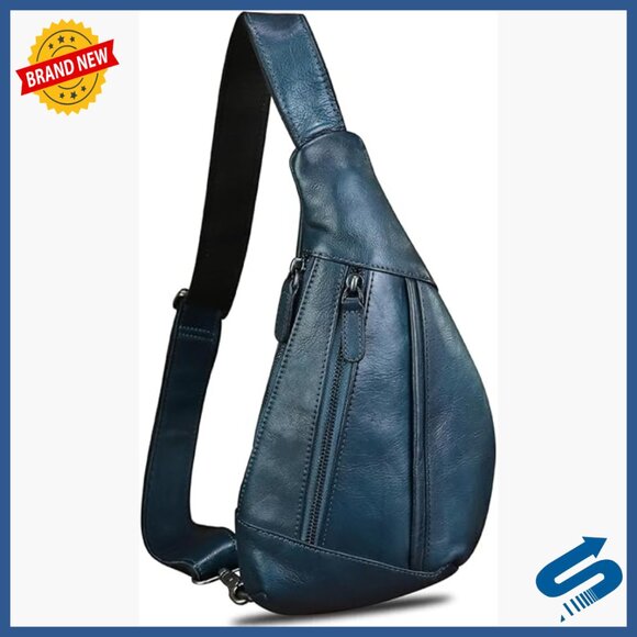 Genuine Leather Crossbody Sling Backpack for Travel Hiking main image 5